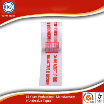 중국 허약한 어떤 색깔든지 로고로 할 수 있는 물 증거에 의하여 인쇄되는 포장 테이프 협력 업체